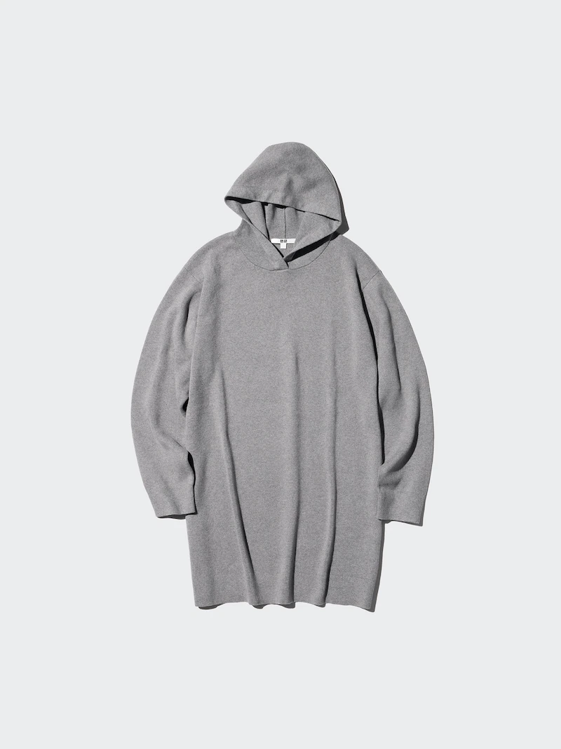 Платье-худи из гладкого хлопка