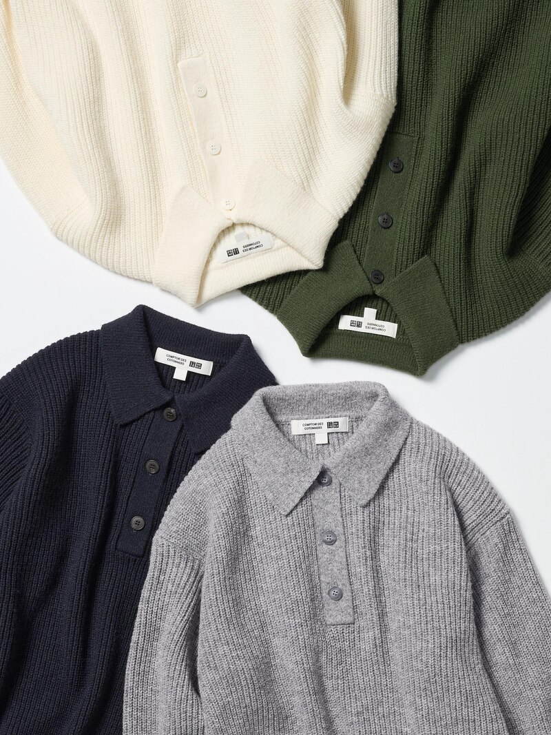 Пуловер-поло из шерстяной смеси