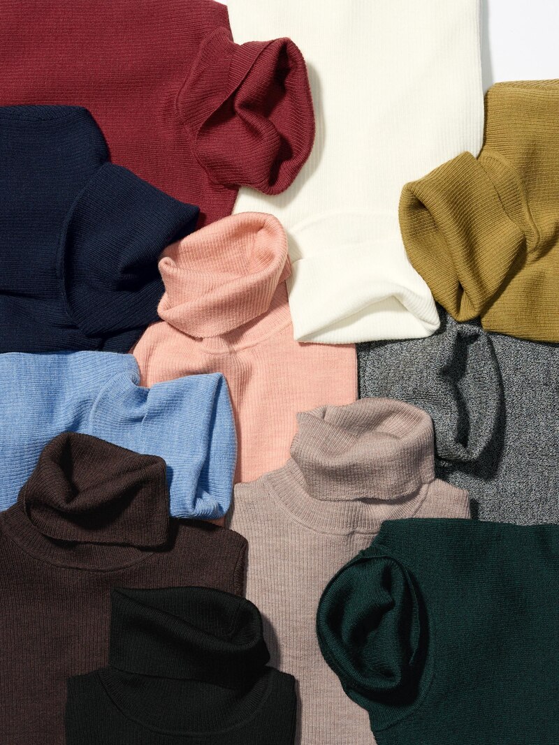 Водолазка из 100% мериносовой шерсти с ребристым узором