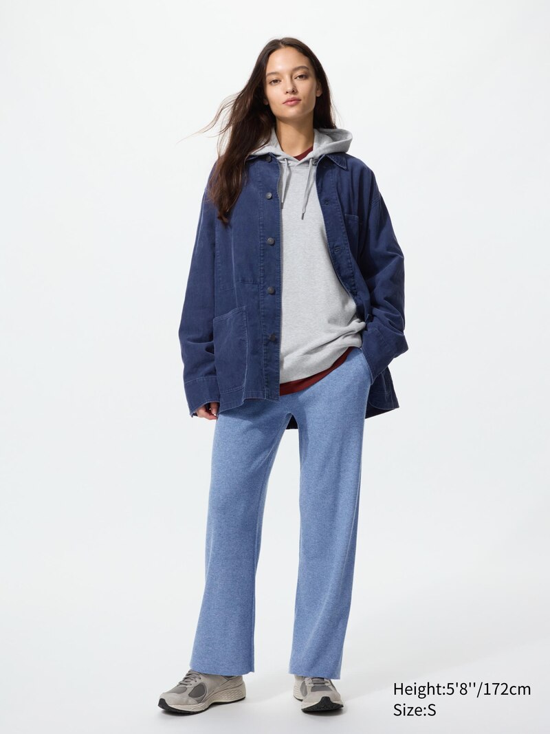 Строчковые брюки из стёртого трикотажа