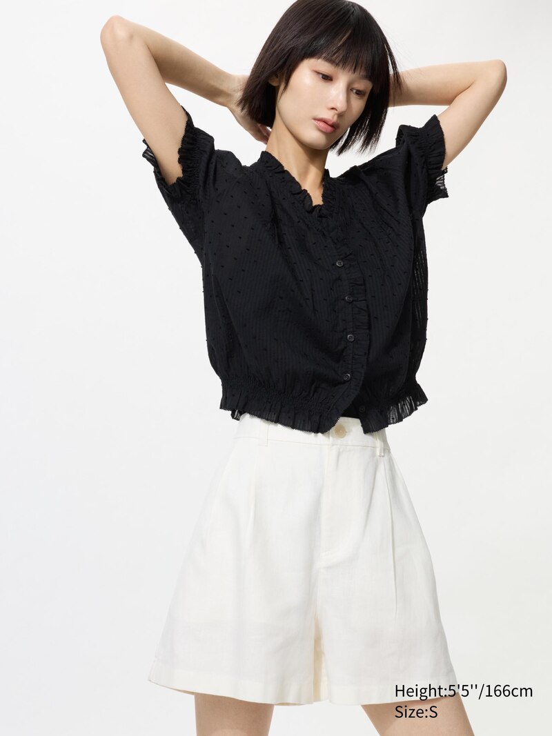 Льняные хлопковые шорты