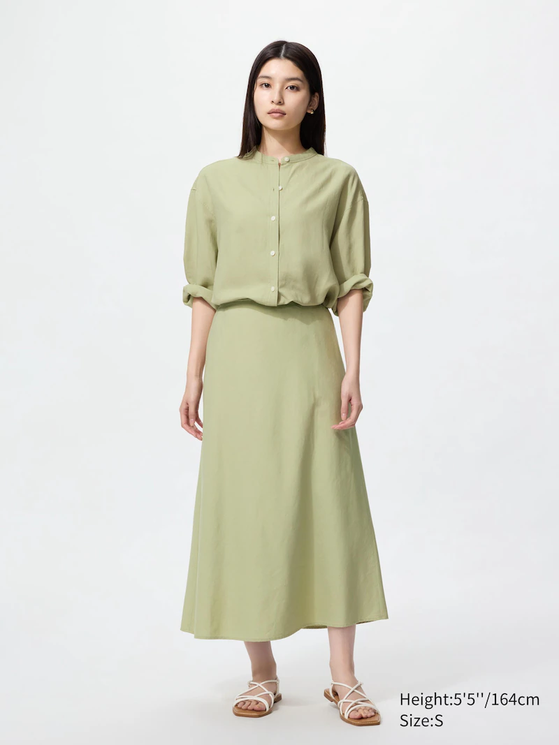 Юбка из смесового льна