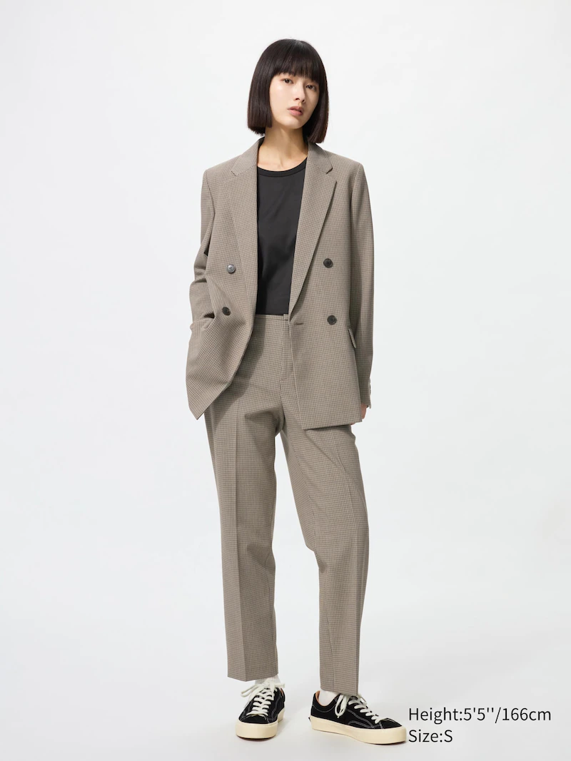 Умные брюки до щиколотки (в клетку)