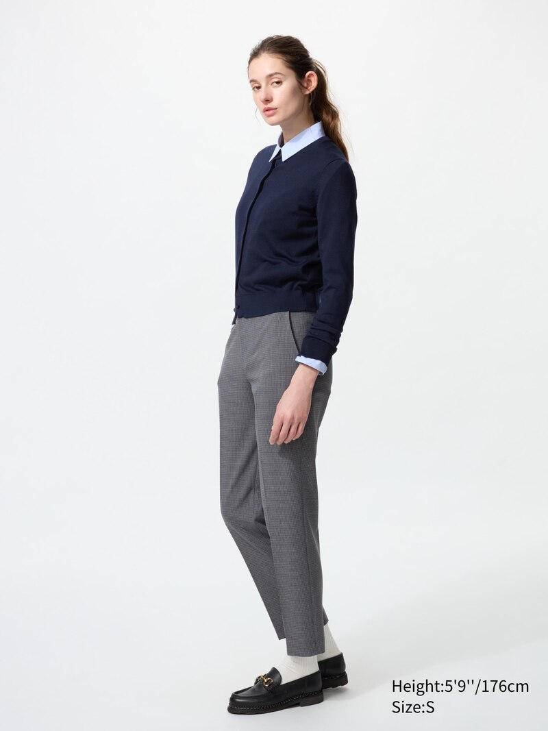 Умные брюки до щиколотки (в клетку, длинные)