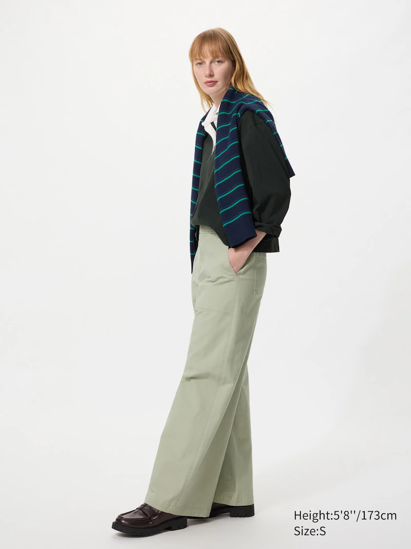 Хлопковые утилитарные брюки (длинные)