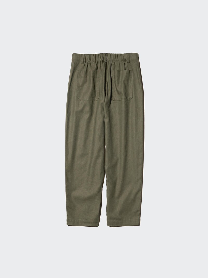 Льняные брюки суженые из хлопка