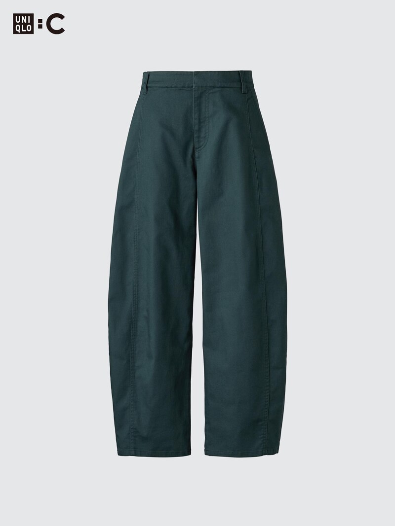 Хлопковые брюки до щиколотки с изгибом