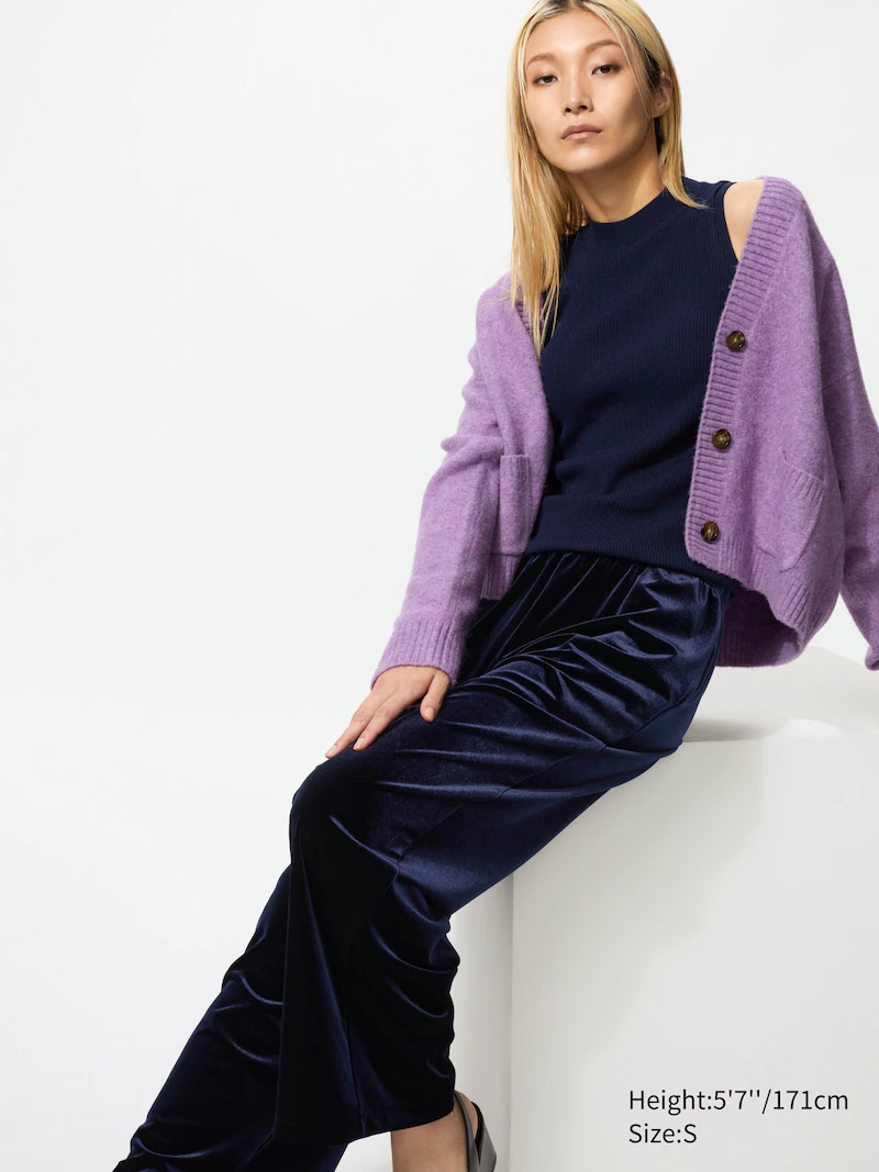 Бархатные широкие брюки