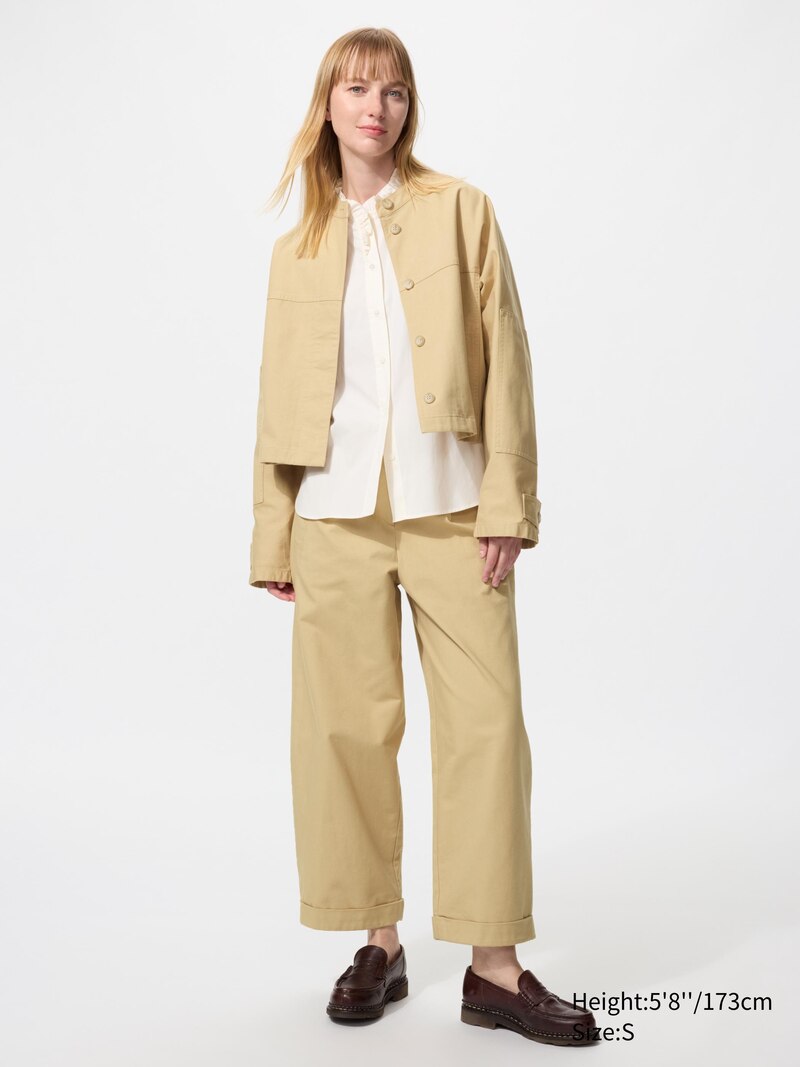 Широкие хлопковые брюки