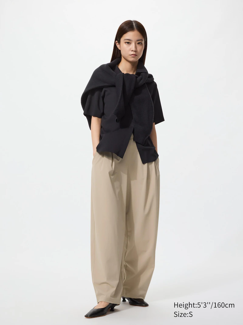 Ультра стайлинг брюки с широким кроем (короткие)