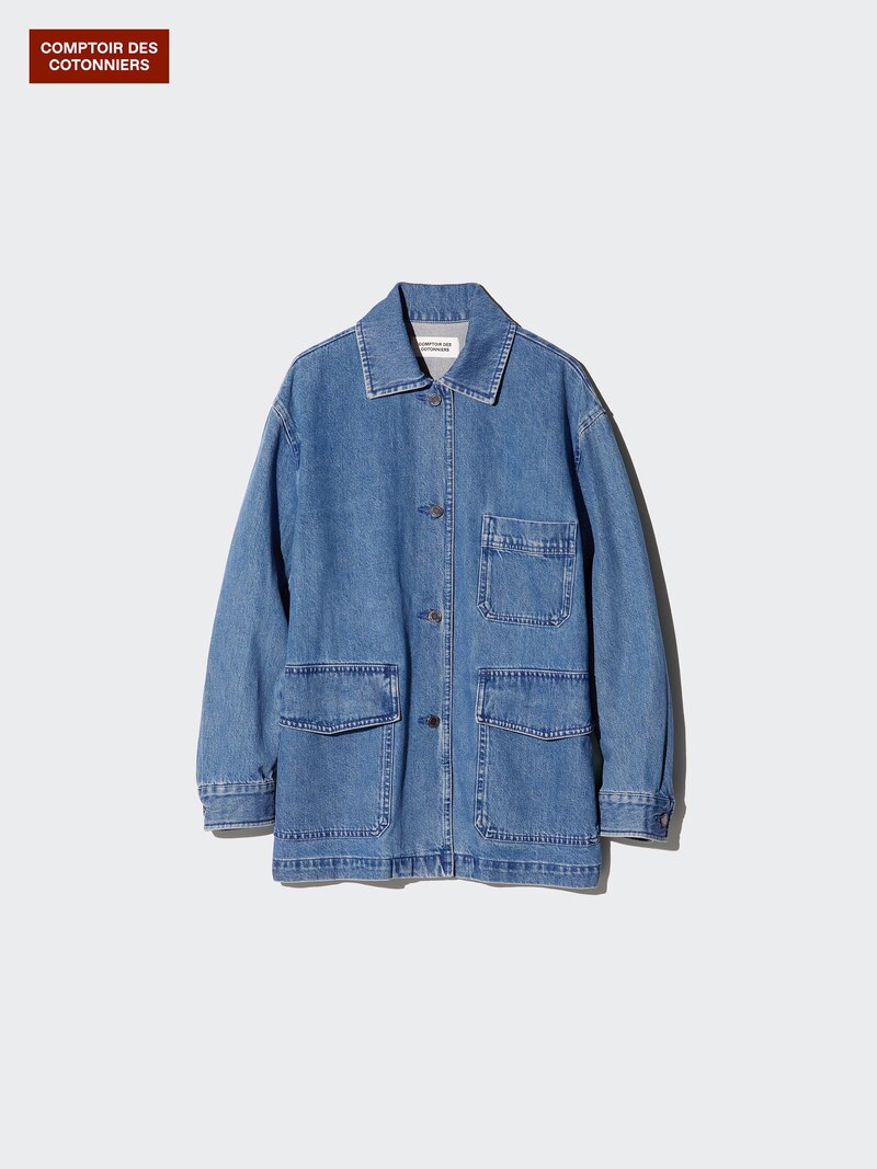 Хлопковая джинсовая утепленная куртка