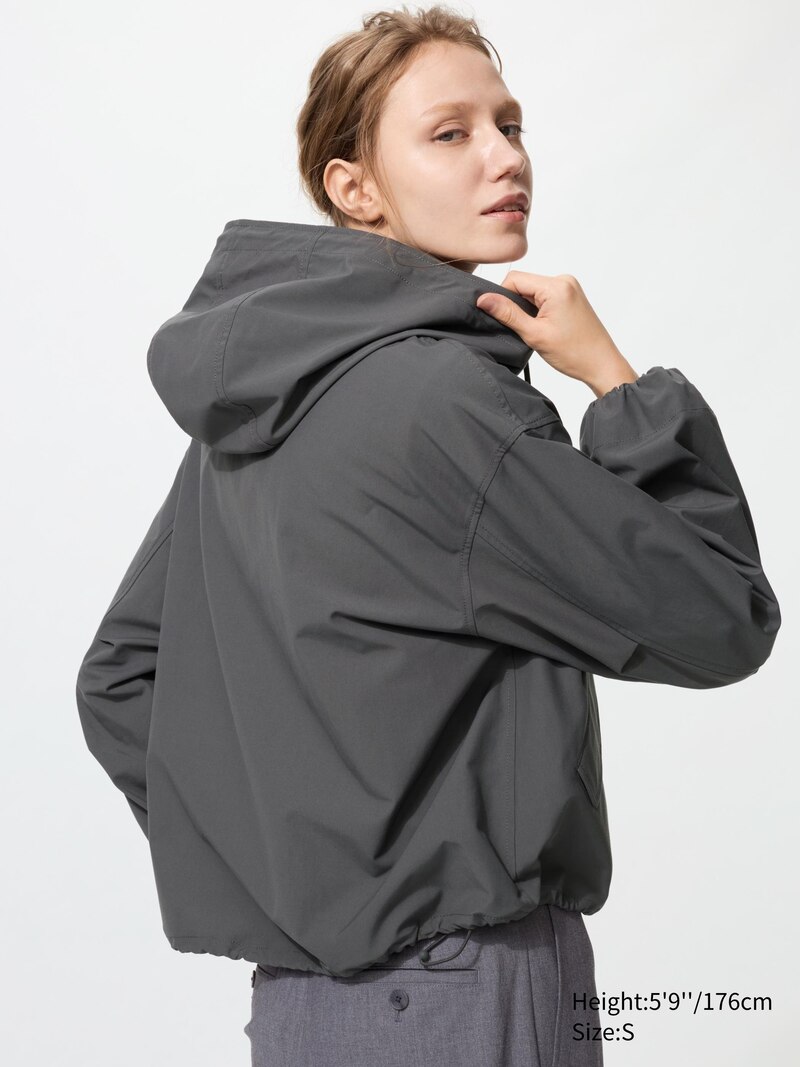 Хлопковый куртка-парка короткая смешанного состава