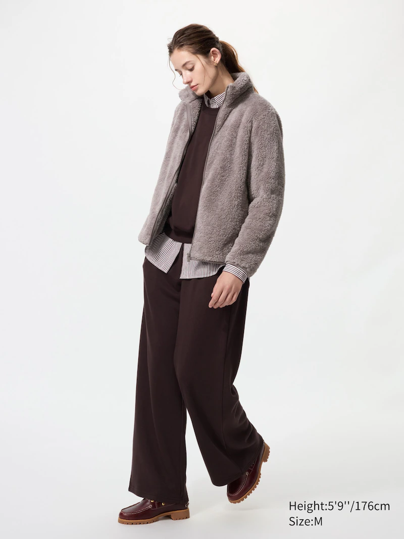 Теплый флисовый кардиган на молнии из пушистой пряжи