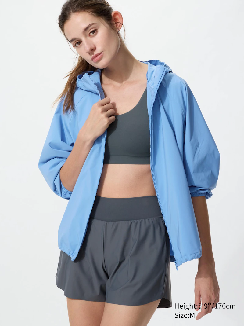 Ультрафиолетовый парковый плащ с карманом