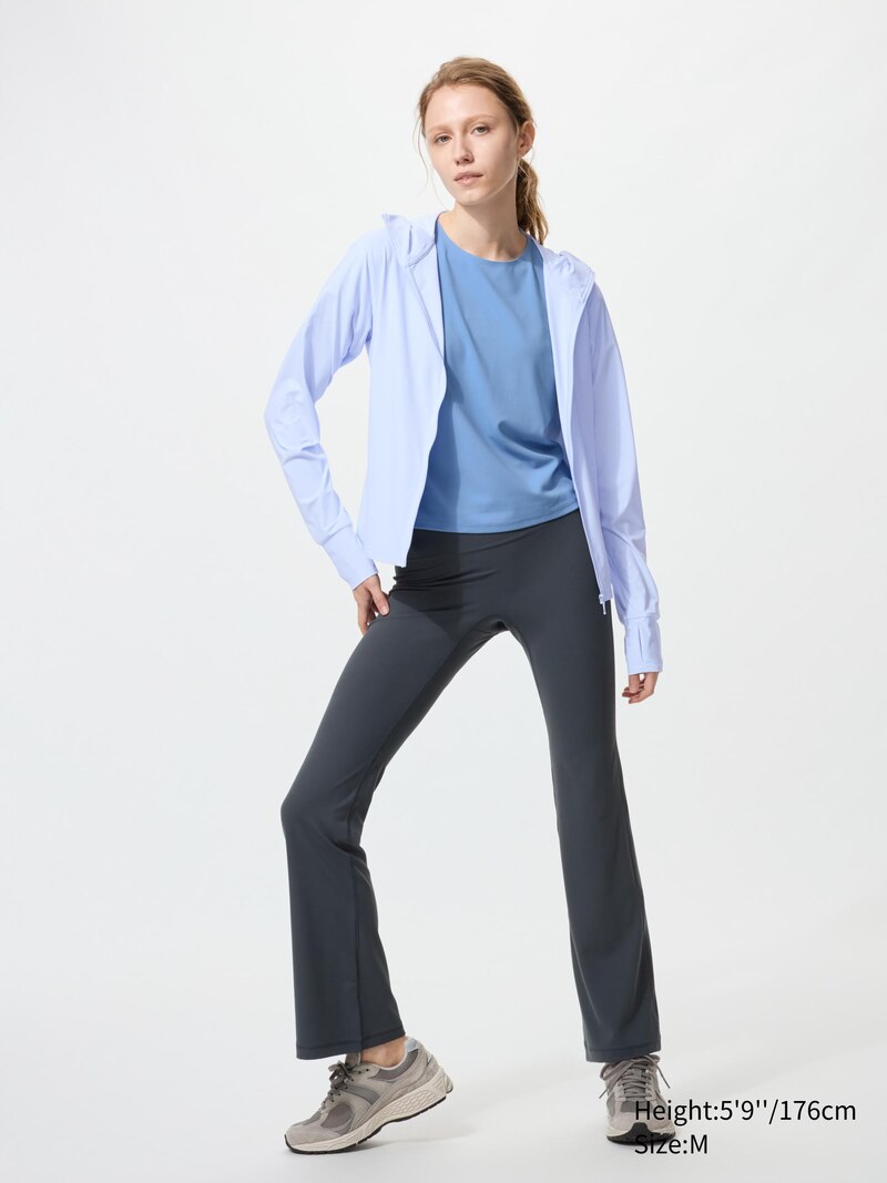 Толстовка с капюшоном на молнии ultra stretch airism с защитой от уф-лучей