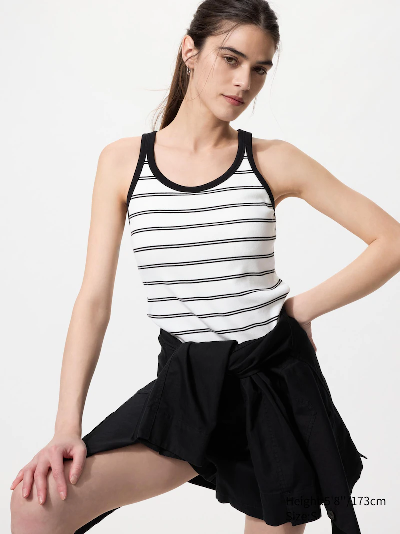 Топ-бюстье с застежкой на спине (в полоску)