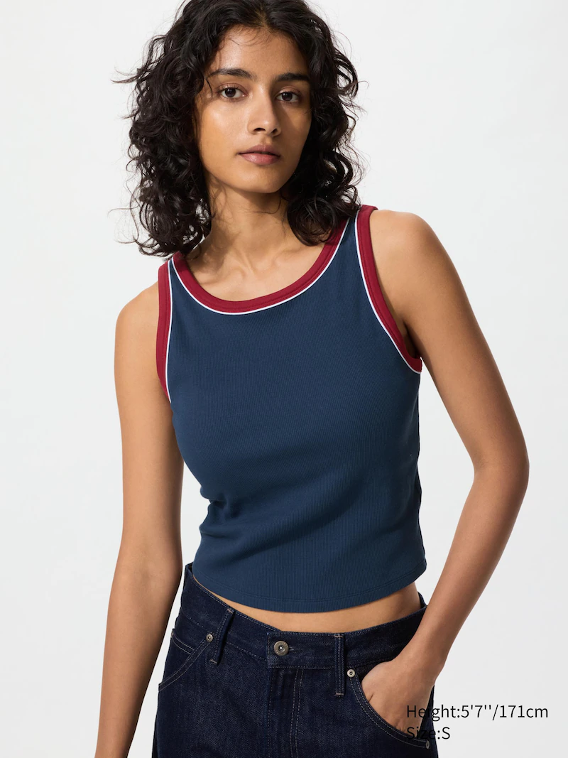 Ребристый укороченный топ-бра (ringer)