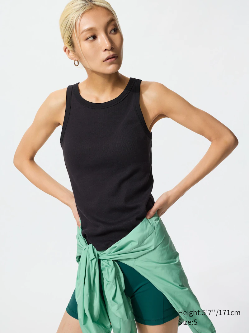 Топ-бра с ребристым узором (черный)