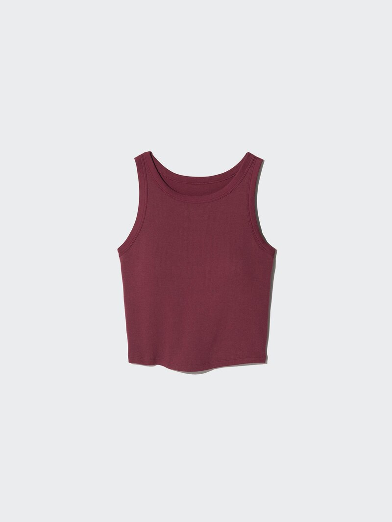 Короткий топ-бра с ребристой текстурой