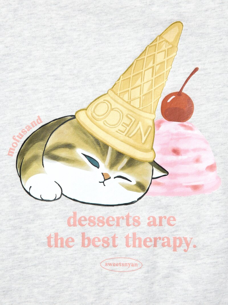 Футболка с графическим принтом mofusand ut