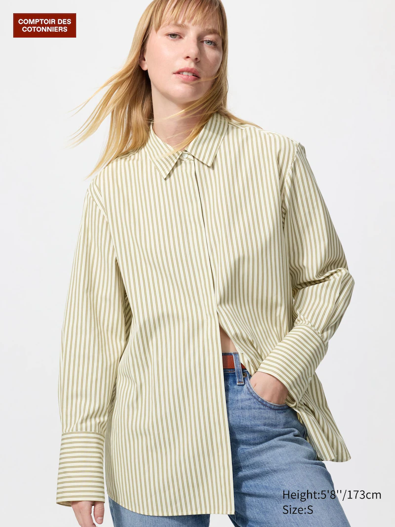 Хлопковая длинная рубашка