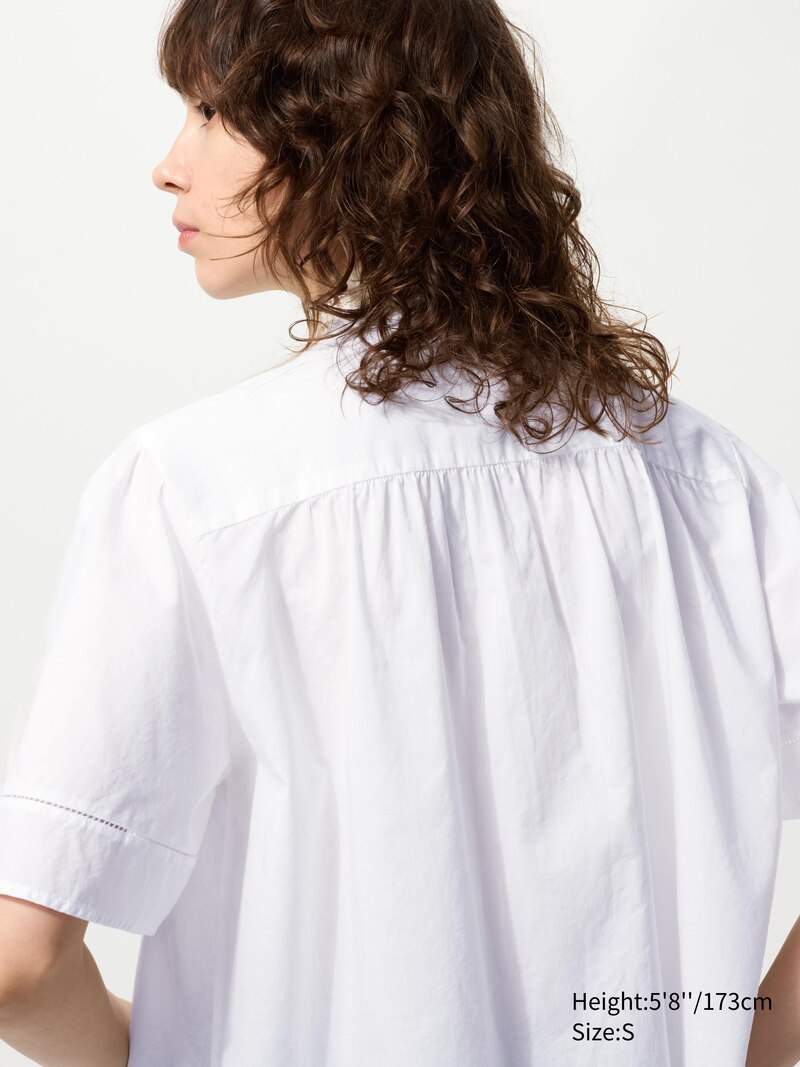 Хлопковая блузка (короткий рукав)