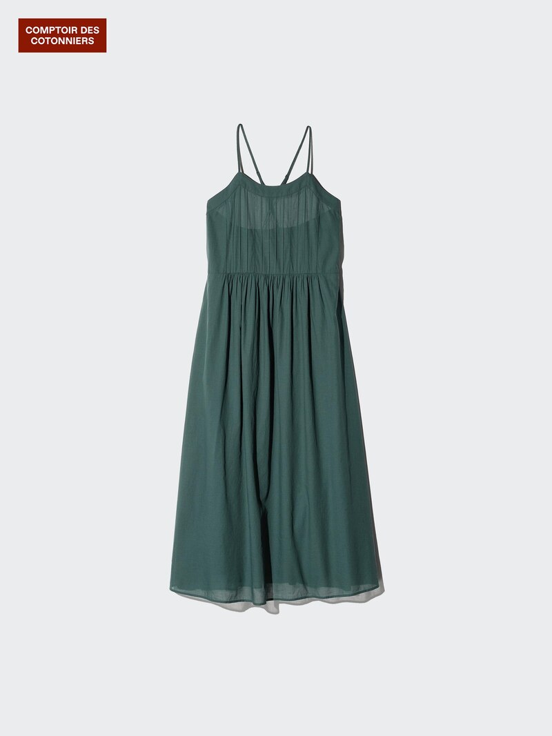 Хлопковое платье с длинными бретелями