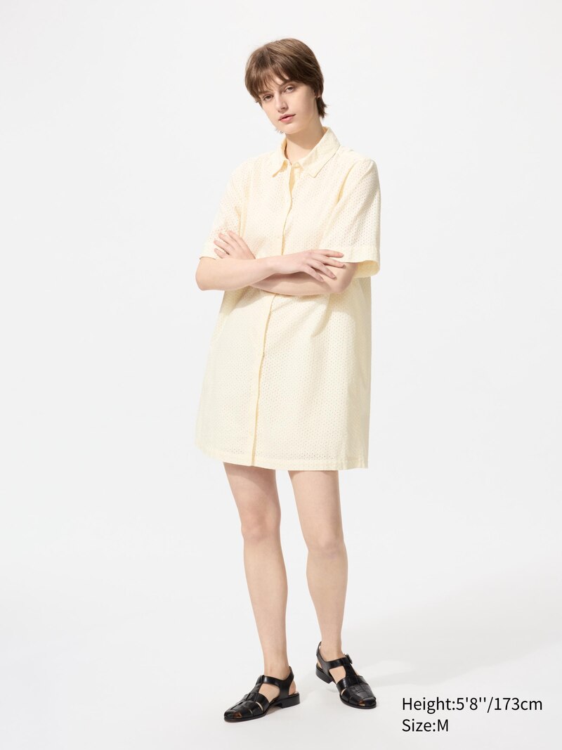 Хлопковое платье с вышивкой