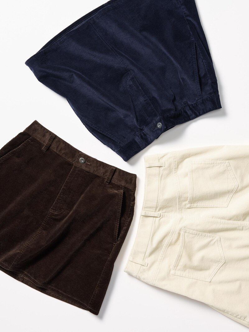 Юбка мини из вельвета