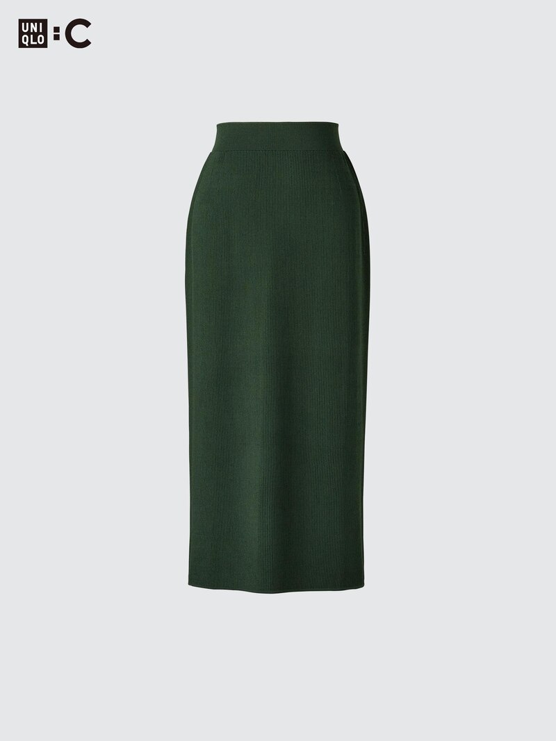 Юбка из ребристого трикотажа без швов 3d knit