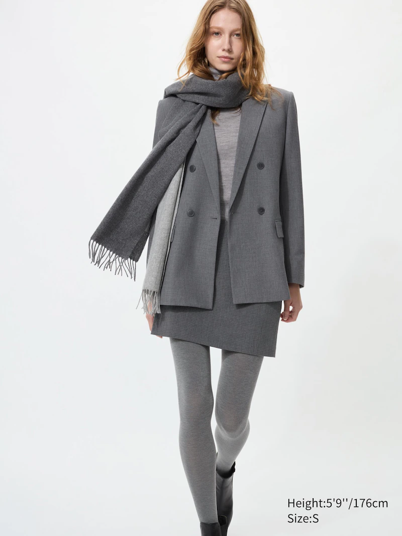 Термогольфы heattech (вязаные) серые