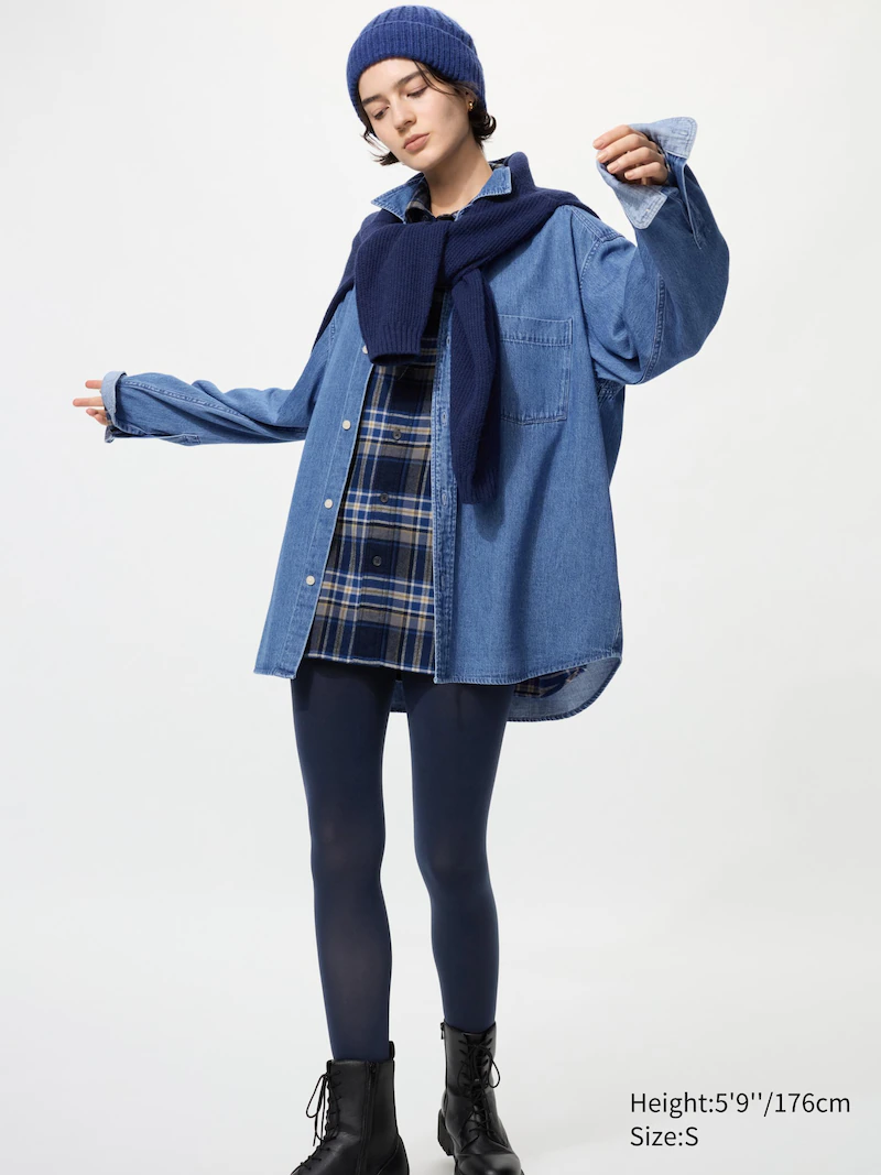 Теплые колготки heattech (формирующие линию ног, 60 ден)