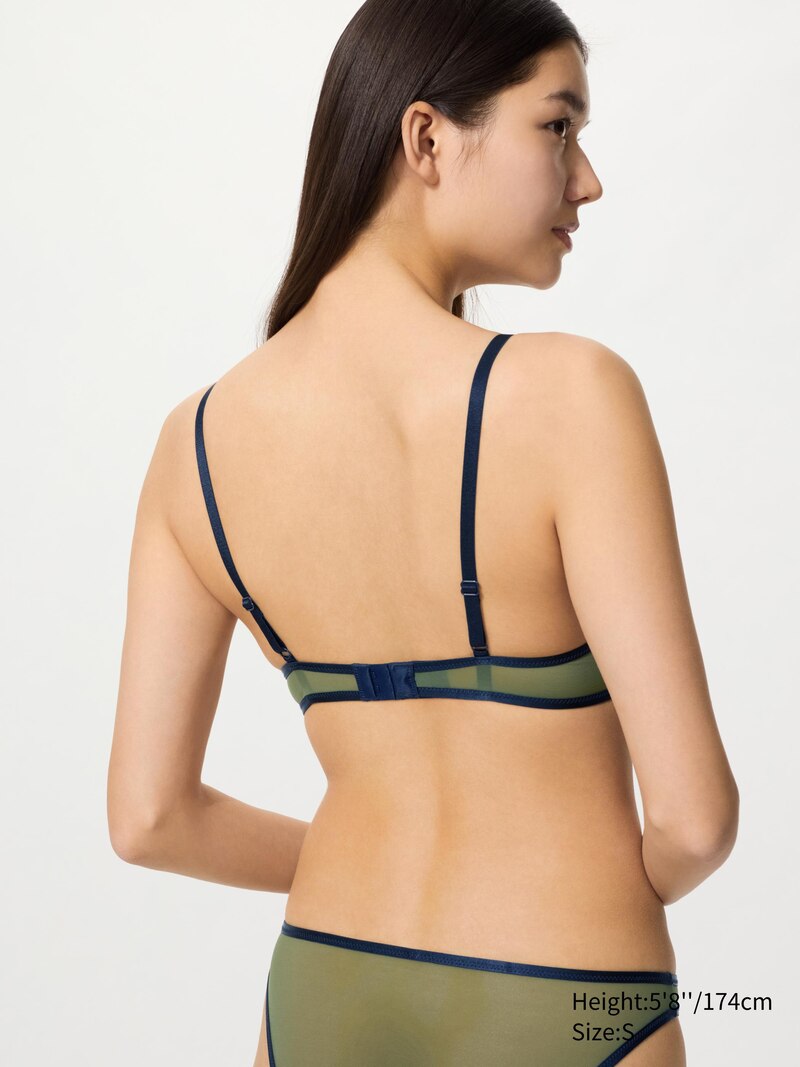 Беспроводной бюстгальтер (сетка, цветной блок)