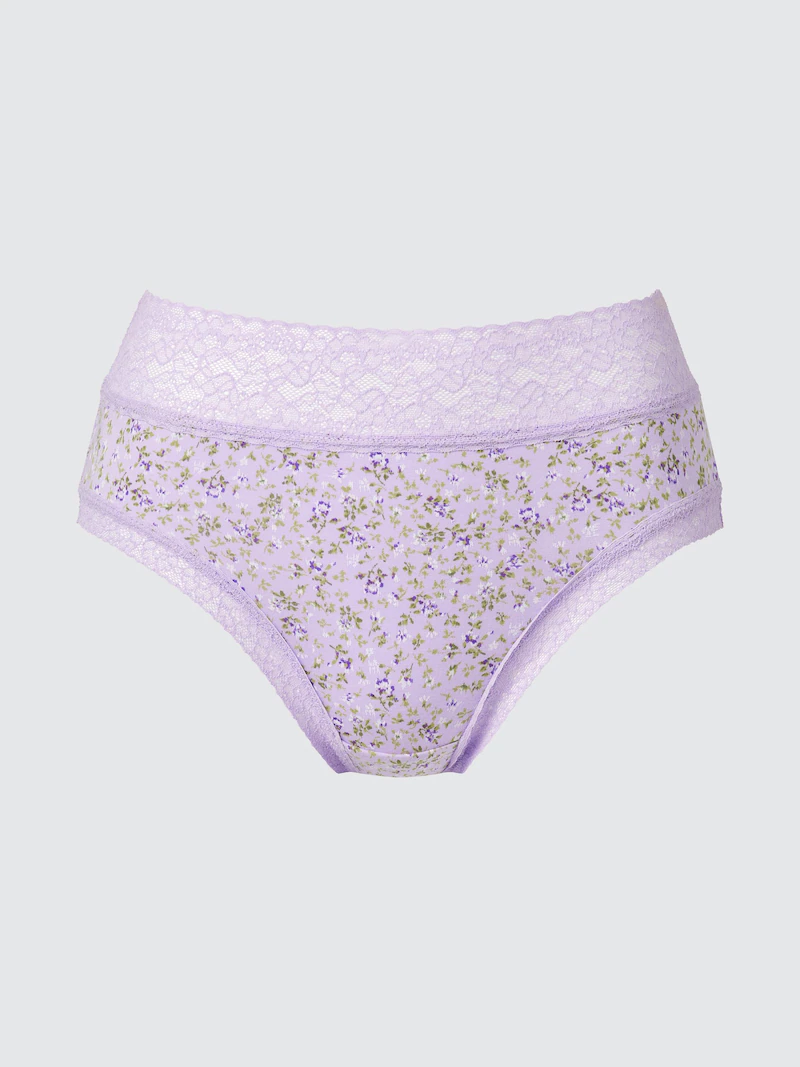Трусы (высокая посадка, цветочный узор)