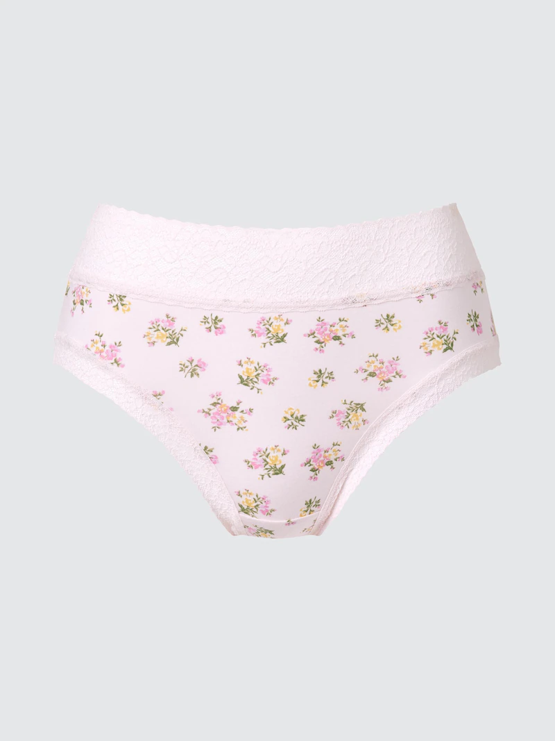 Трусы (высокая посадка, цветочные)