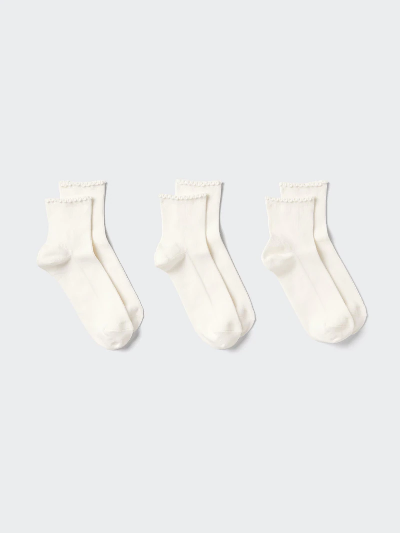 Носки (с отделкой из оборки, 3 пары)