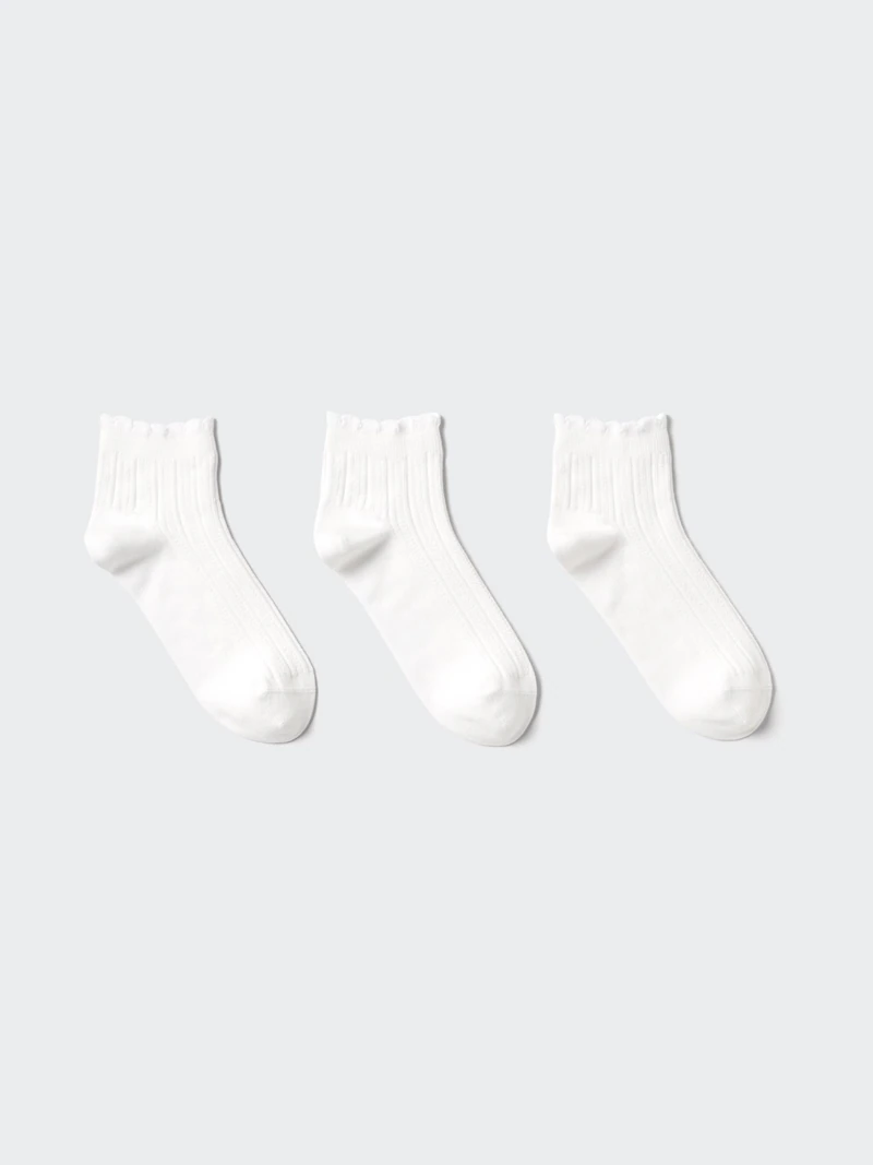 Низкие носки (3 пары, оборка)