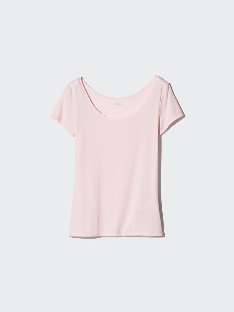 Футболка с горловиной типа скупая airism