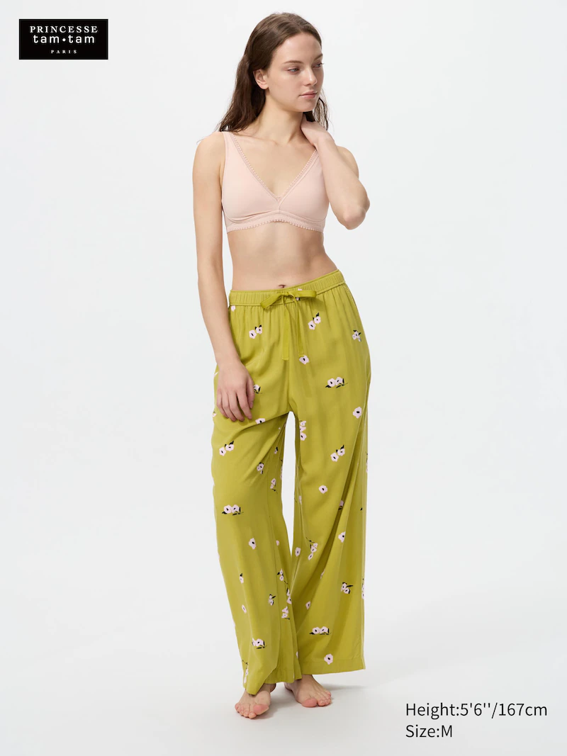 Шелковые длинные брюки (с принтом)