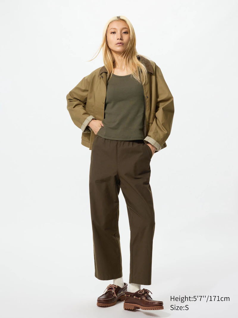 Хлопковые удобные брюки до щиколотки