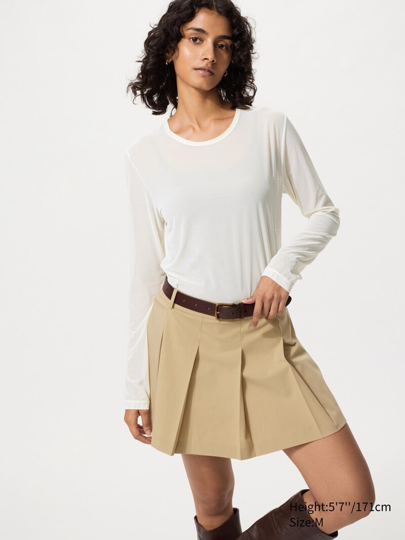 Прозрачная футболка с круглым вырезом (длинный рукав)