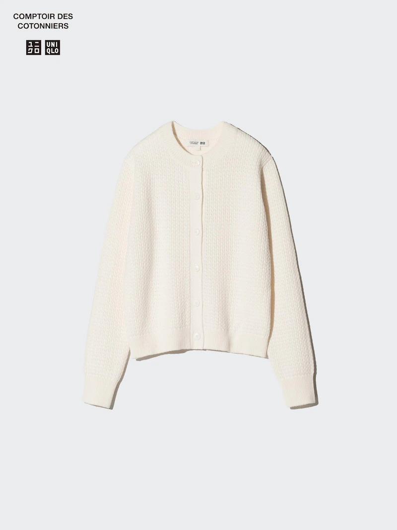 Кардиган с круглым вырезом из шерстяной смеси