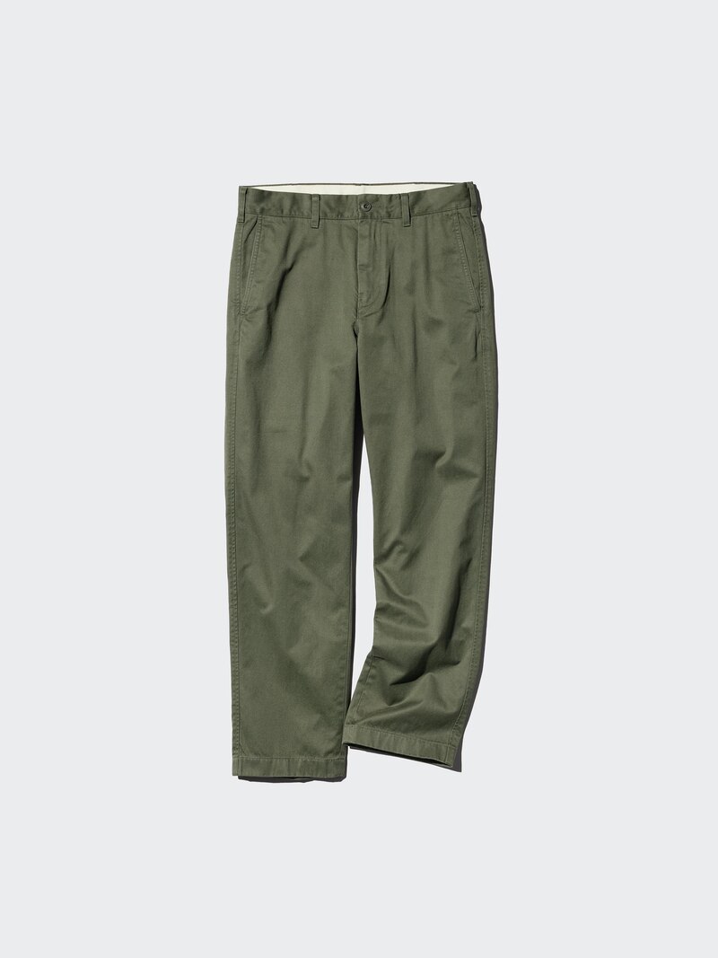 Штаны чино в оливковом цвете