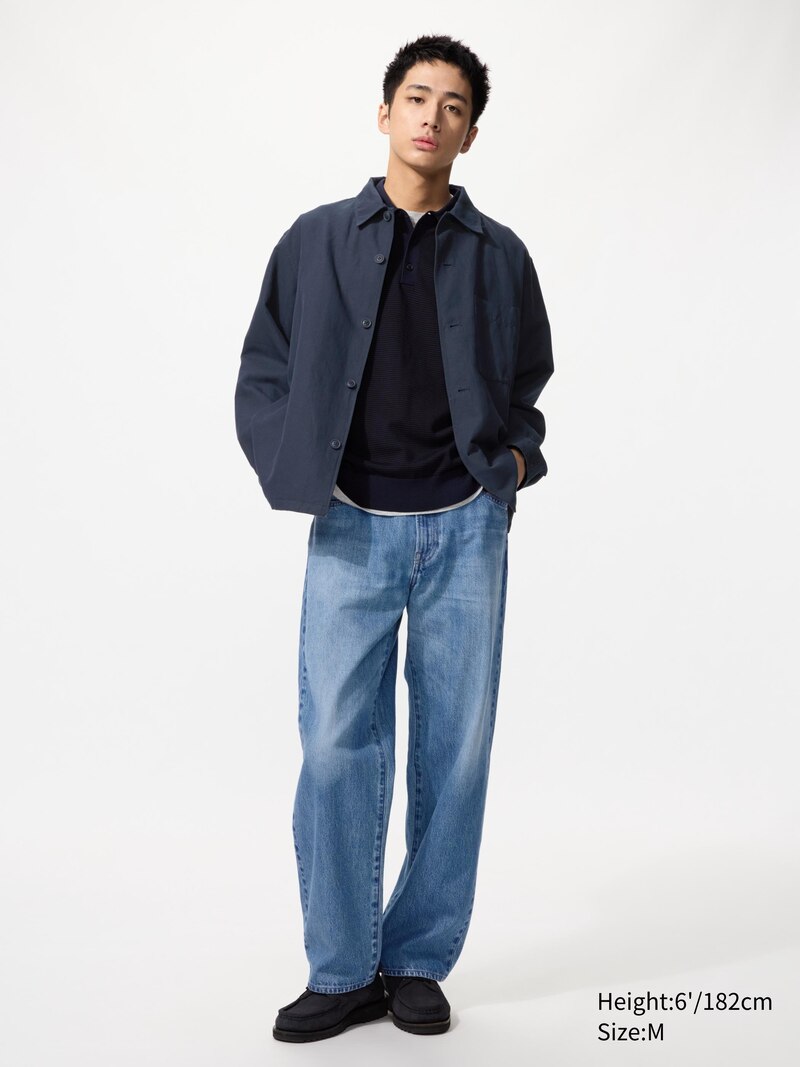 Рубашка-куртка из хлопково-леняной смеси