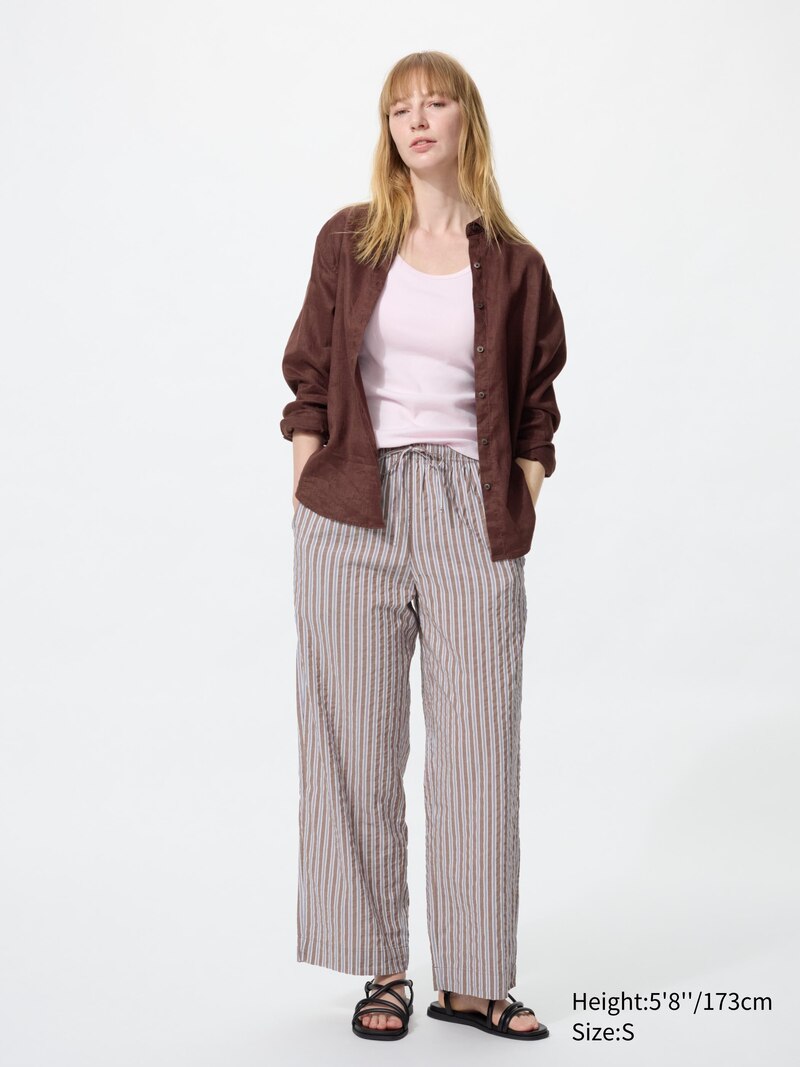 Полосатые удобные брюки