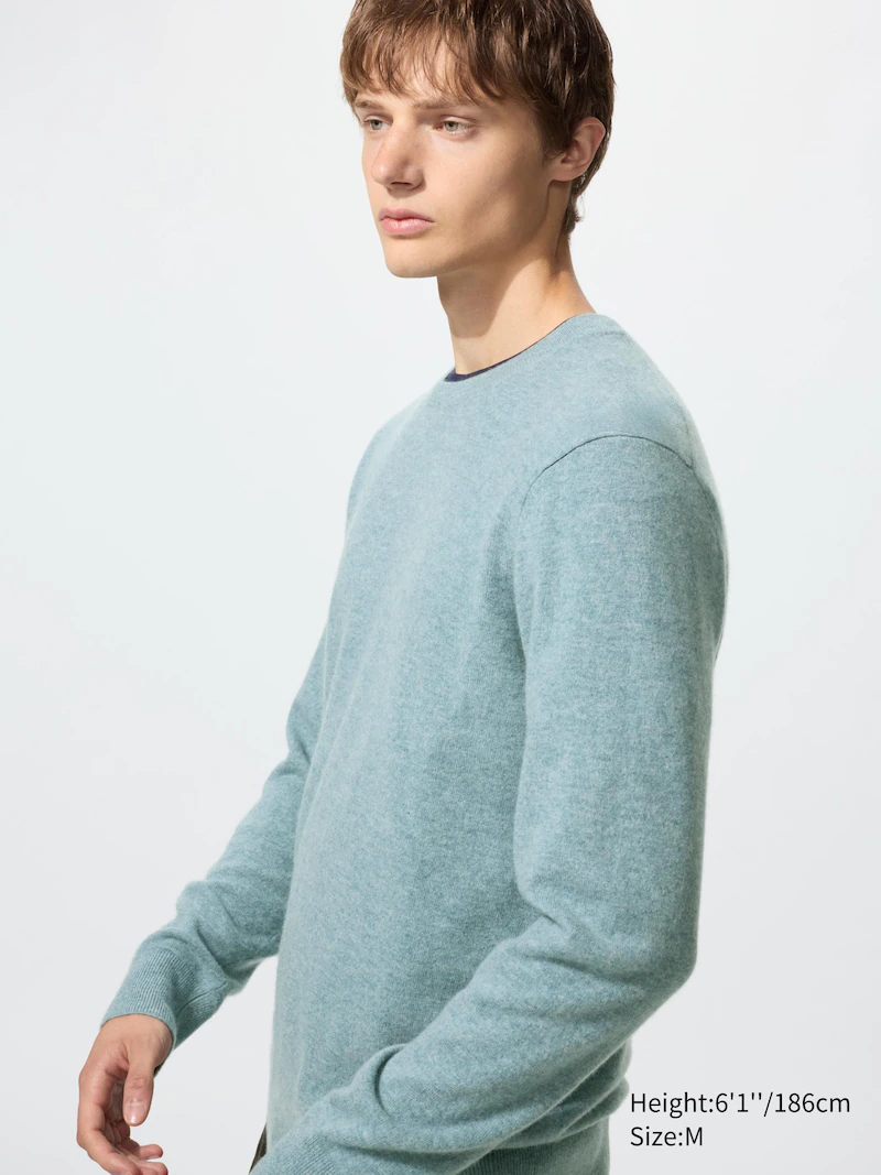 Кашемировый свитер с круглым вырезом 100%