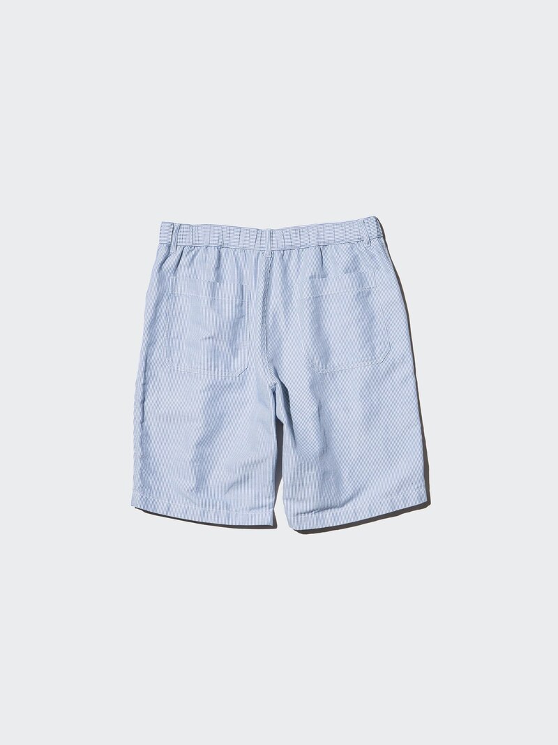 Шорты из льняной смеси (в полоску)