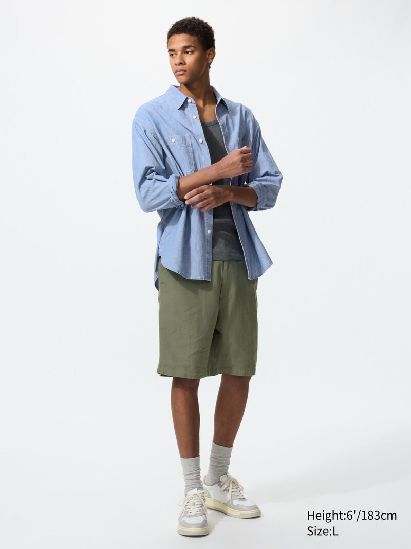 Шорты из льняной смеси