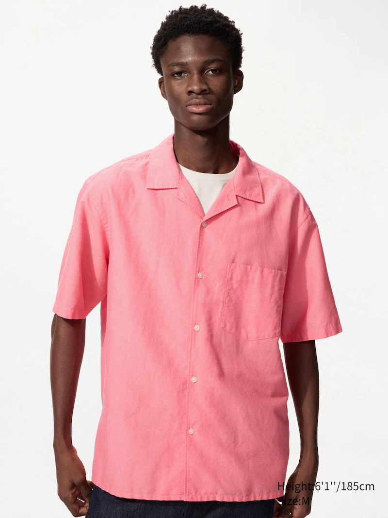 Рубашка из хлопково-леновой смеси