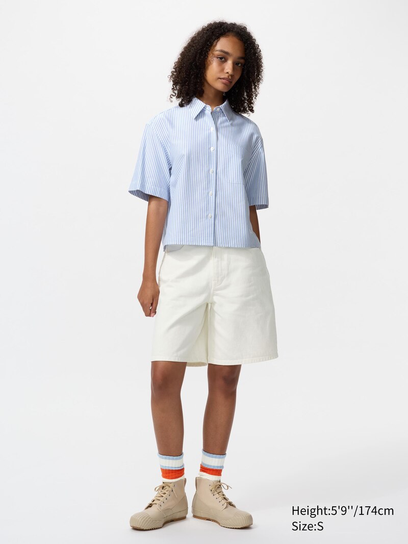 Рубашка oxford boxy (в полоску)